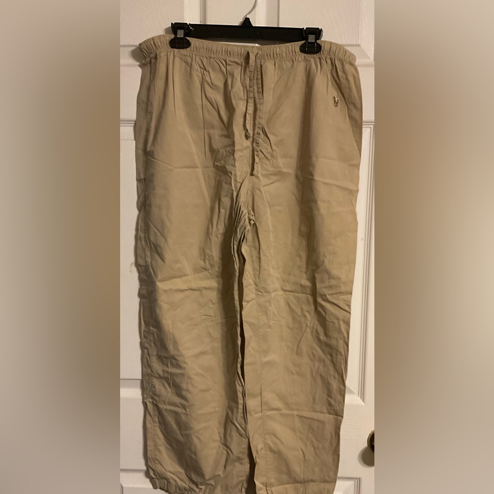 Ralph Lauren Men's Tan Elastic-Waist Chinos